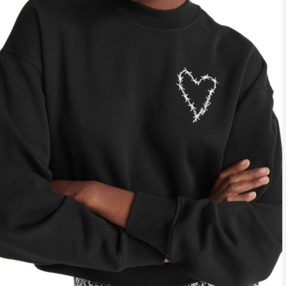 The Kooples Black Heart Sweatshirt